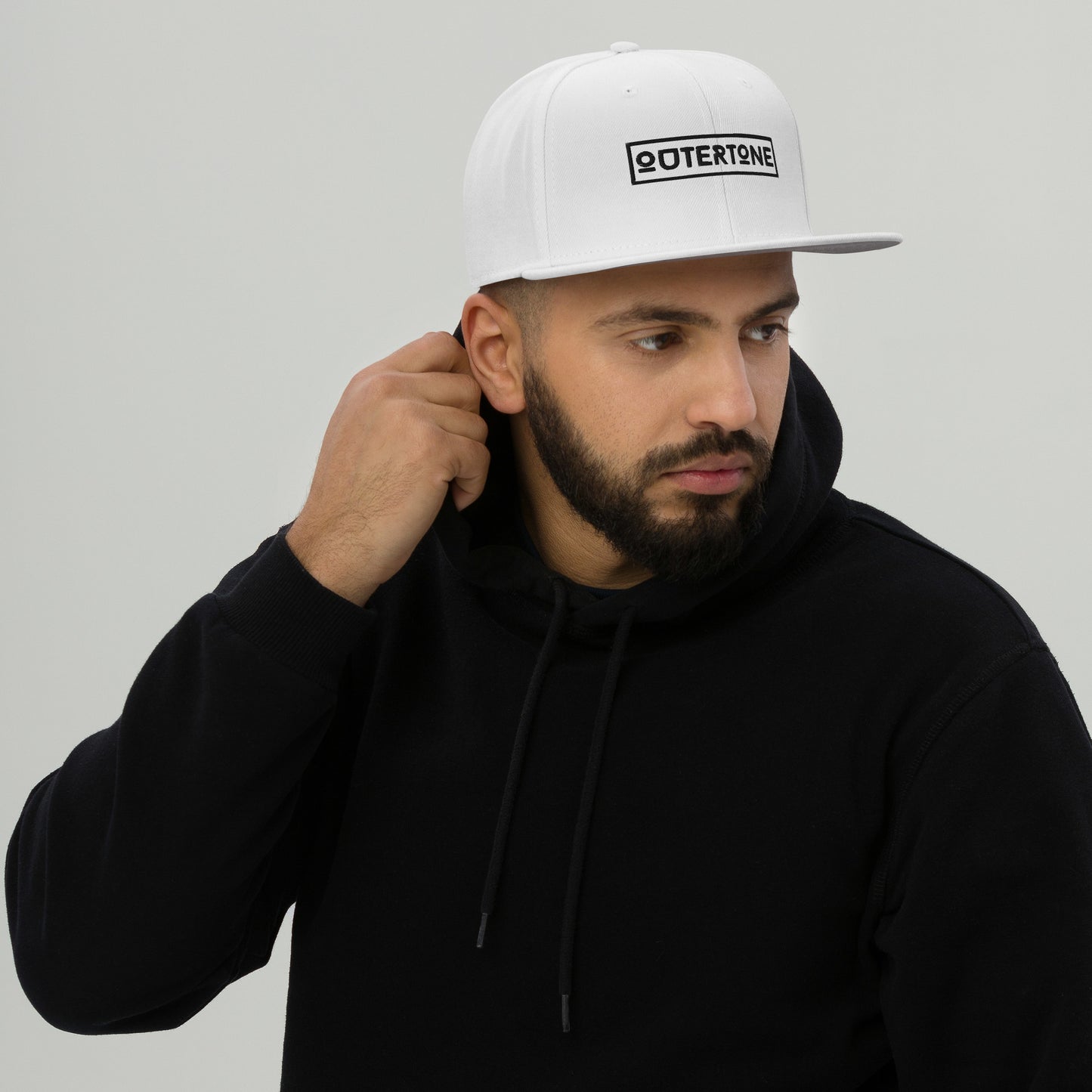 Outertone Snapback Hat - Black Logo
