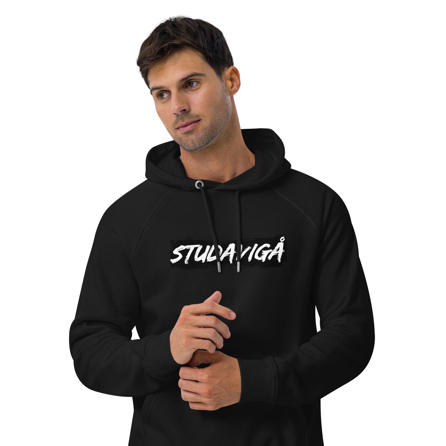 Studavigå Black Unisex eco raglan hoodie