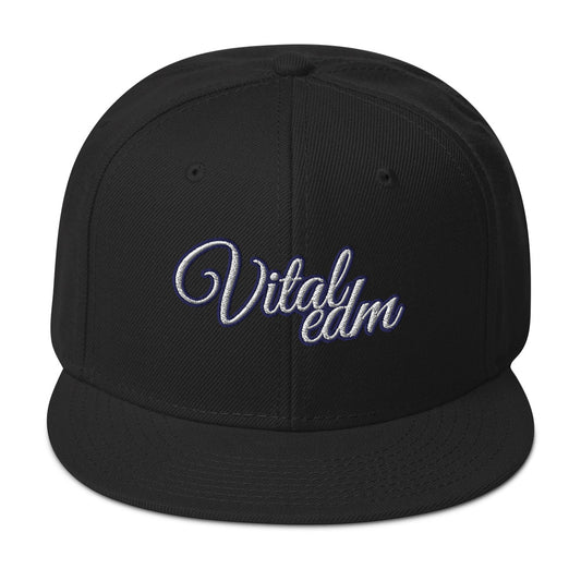 Vital EDM Snapback Hat - White Logo