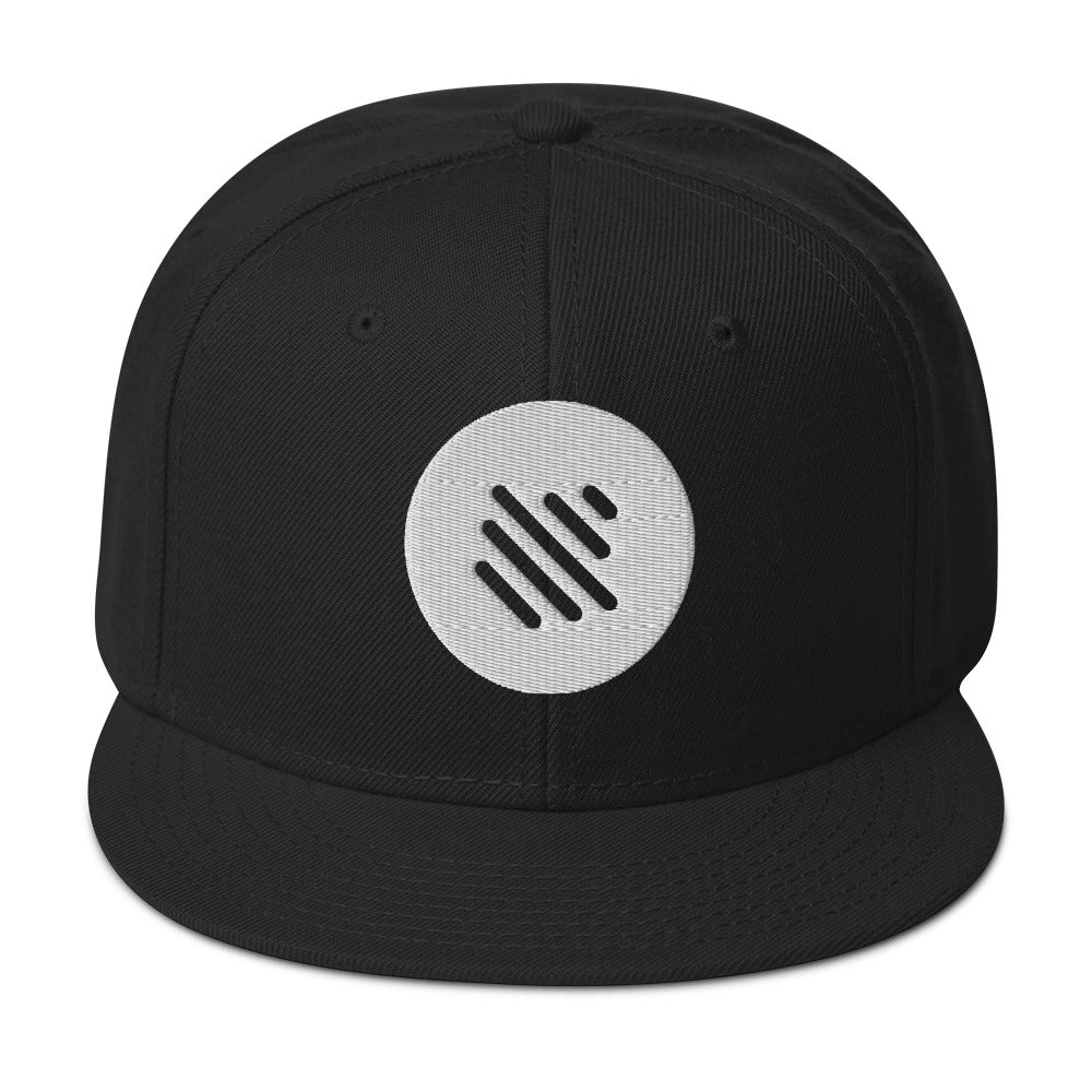 Bass Boost Snapback Hat - White Logo