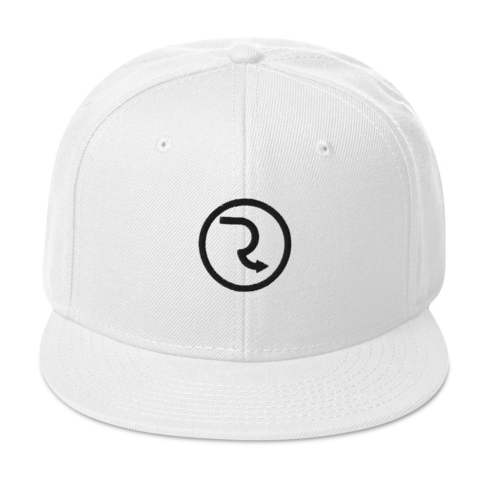 RouteNote Logo Snapback Hat - White