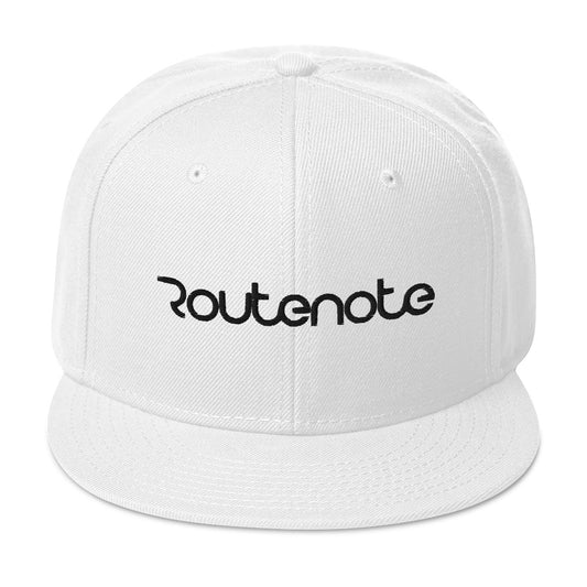 RouteNote Logo Snapback Hat - White