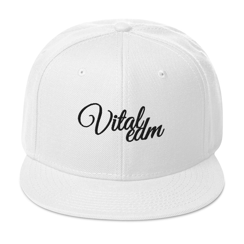 Vital EDM Snapback Hat - Black Logo