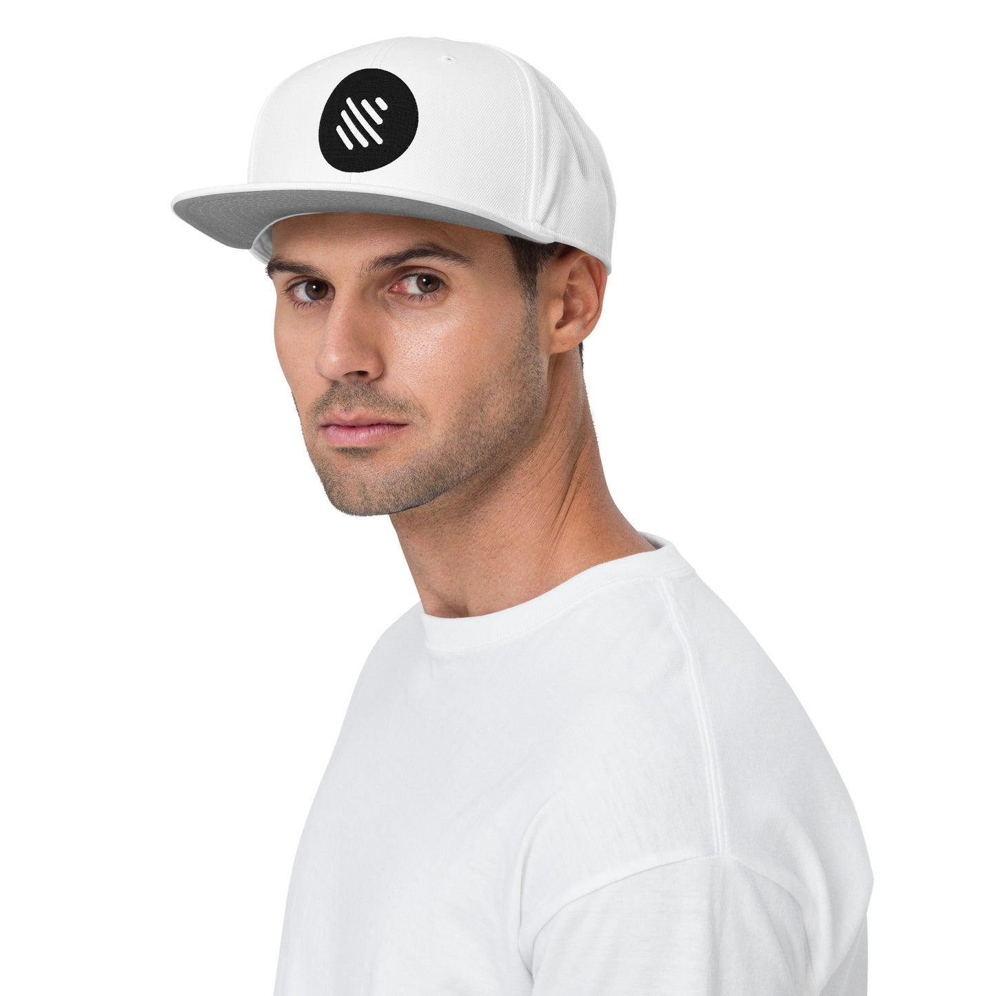 Bass Boost Snapback Hat - Black Logo