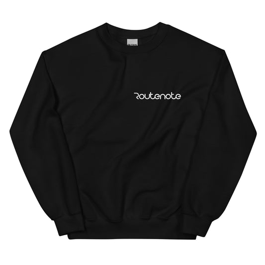 RouteNote Unisex Long Sleeved Sweatshirt - White Text