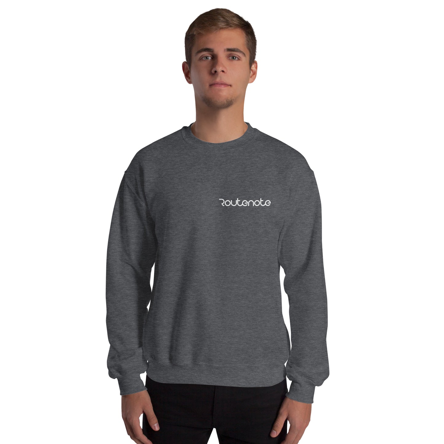 RouteNote Unisex Long Sleeved Sweatshirt - White Text