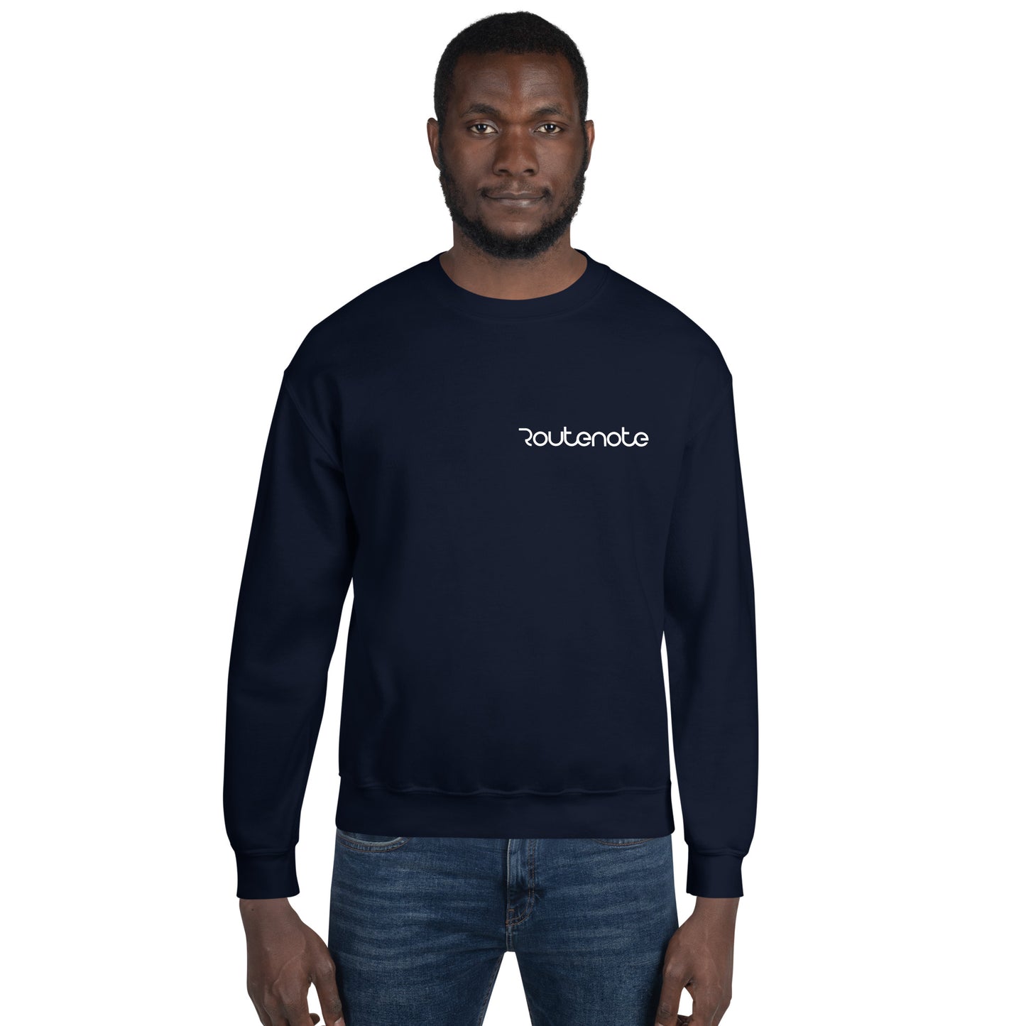 RouteNote Unisex Long Sleeved Sweatshirt - White Text