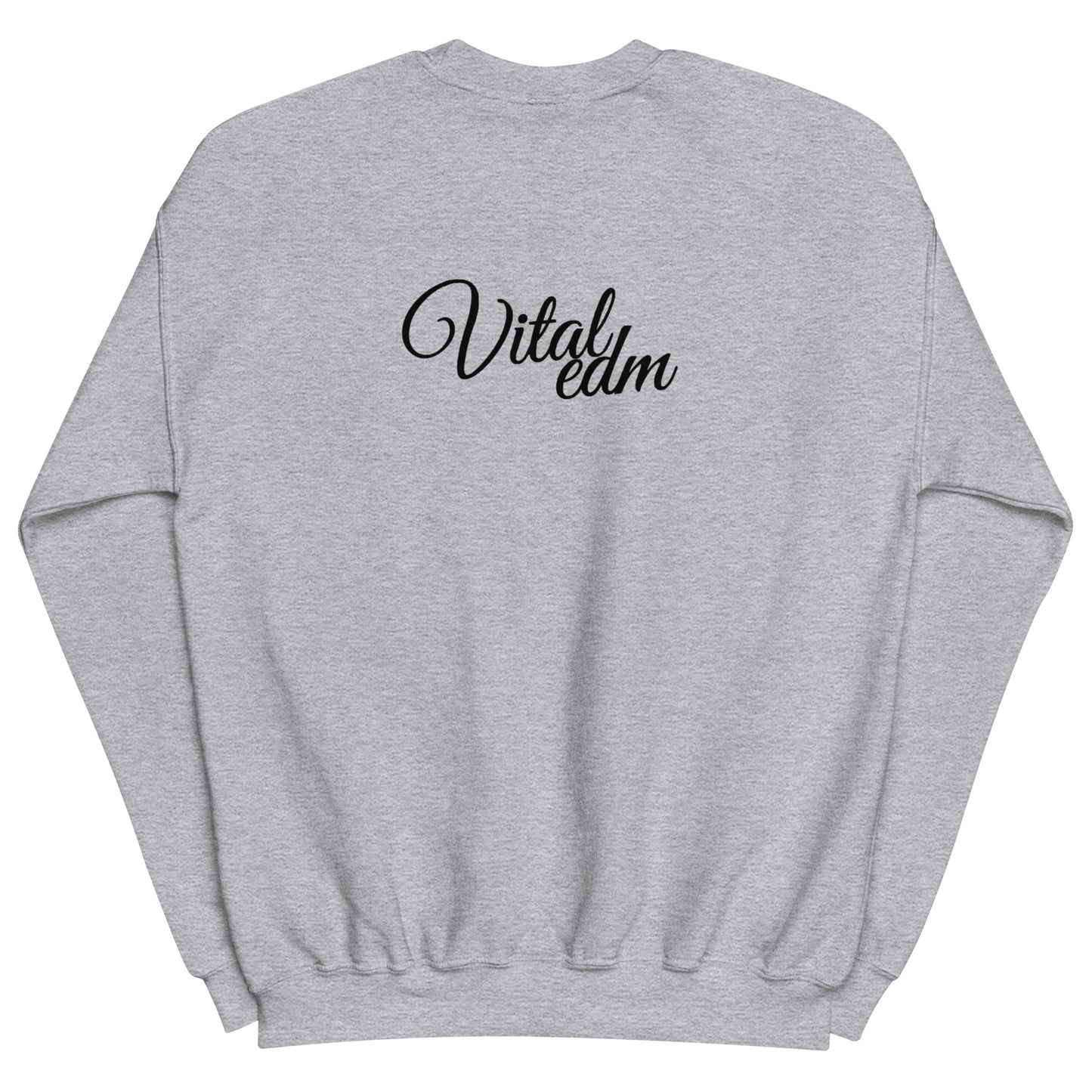 Vital EDM Unisex Sweatshirt - Front and Back (Black Logo)