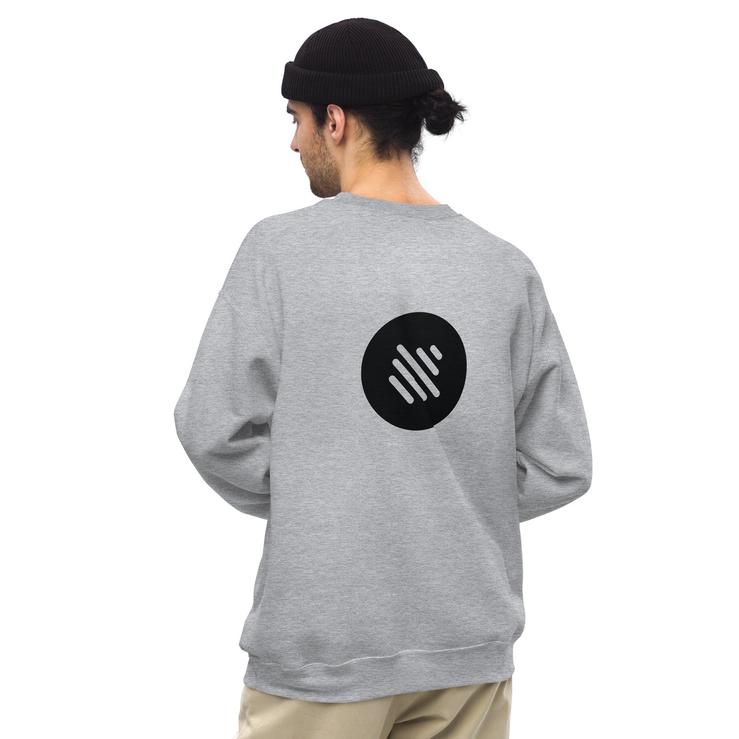 Bass Boost Crewneck Sweatshirt - Front & Back Logo (black)