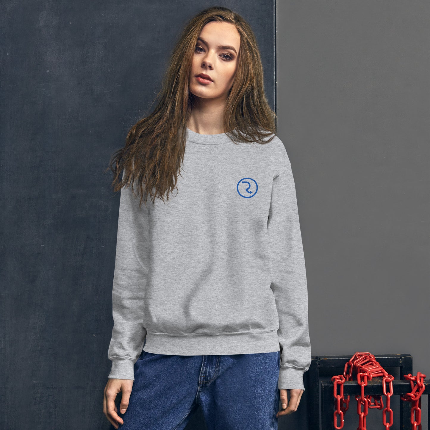 RouteNote Unisex Long Sleeved Sweatshirt - Blue Logo