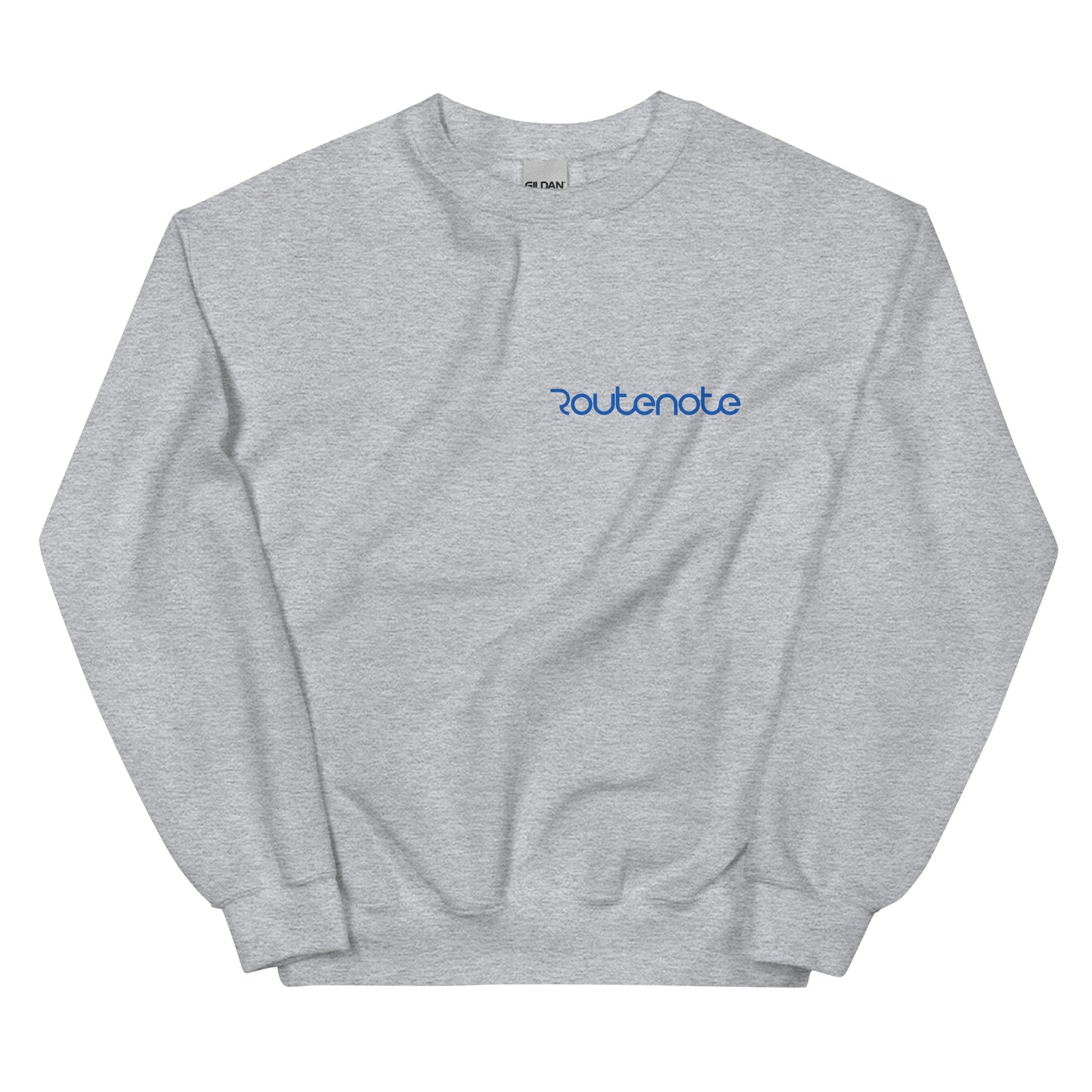 RouteNote Unisex Long Sleeved Sweatshirt - Blue Text