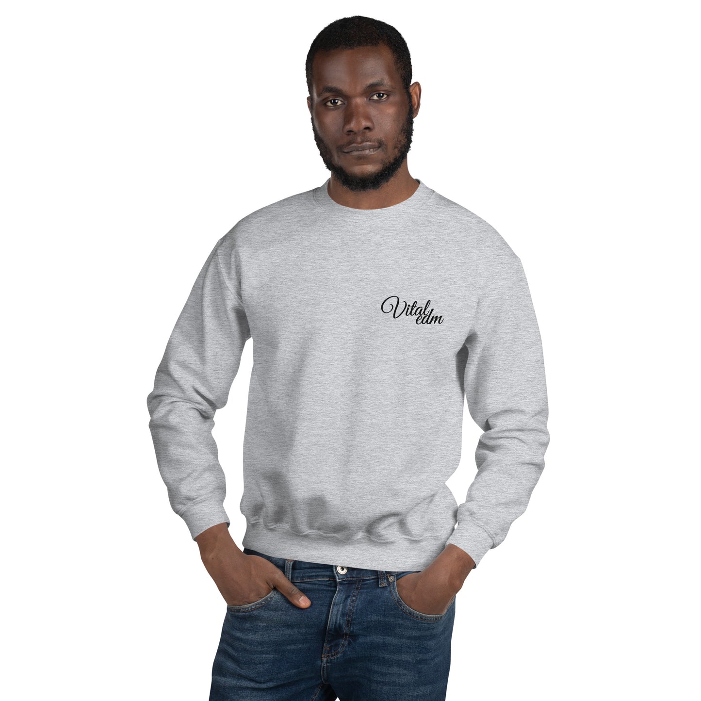 Vital EDM Unisex Sweatshirt - Front and Back (Black Logo)