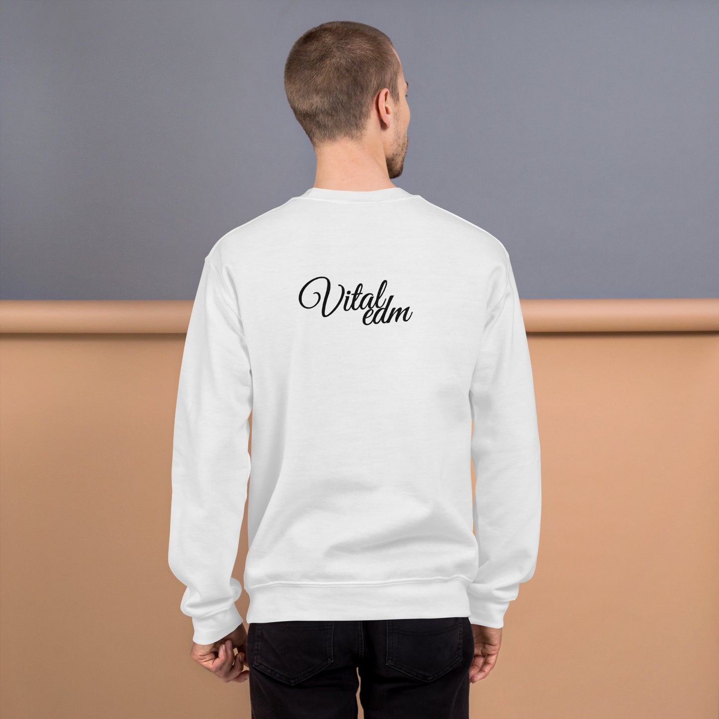 Vital EDM Unisex Sweatshirt - Front and Back (Black Logo)