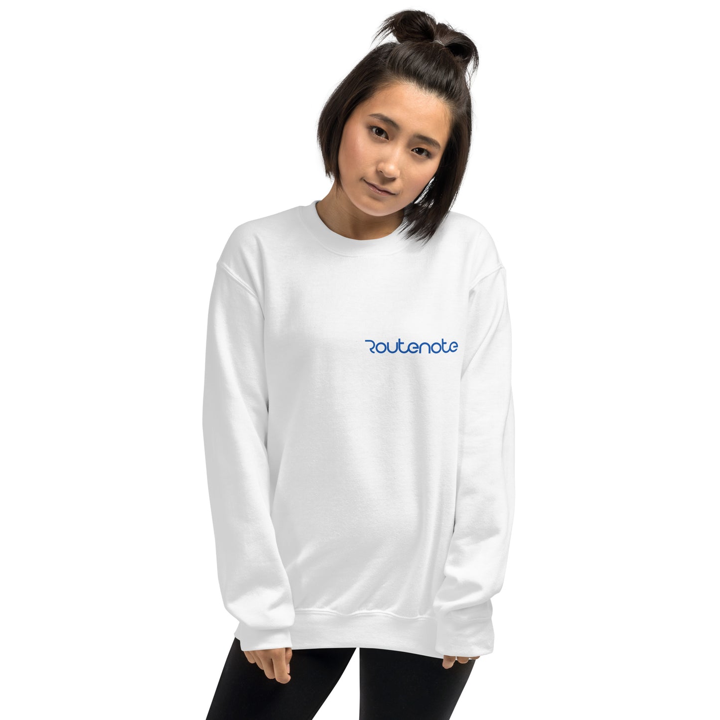 RouteNote Unisex Long Sleeved Sweatshirt - Blue Text