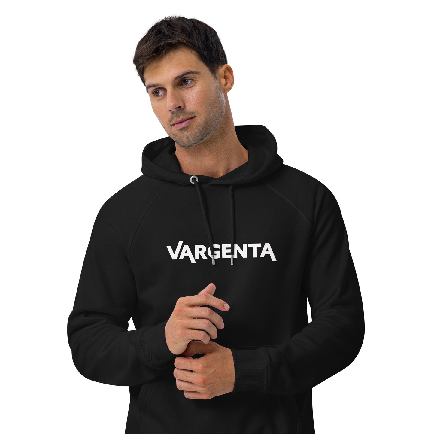 VARGENTA Black Unisex eco raglan hoodie