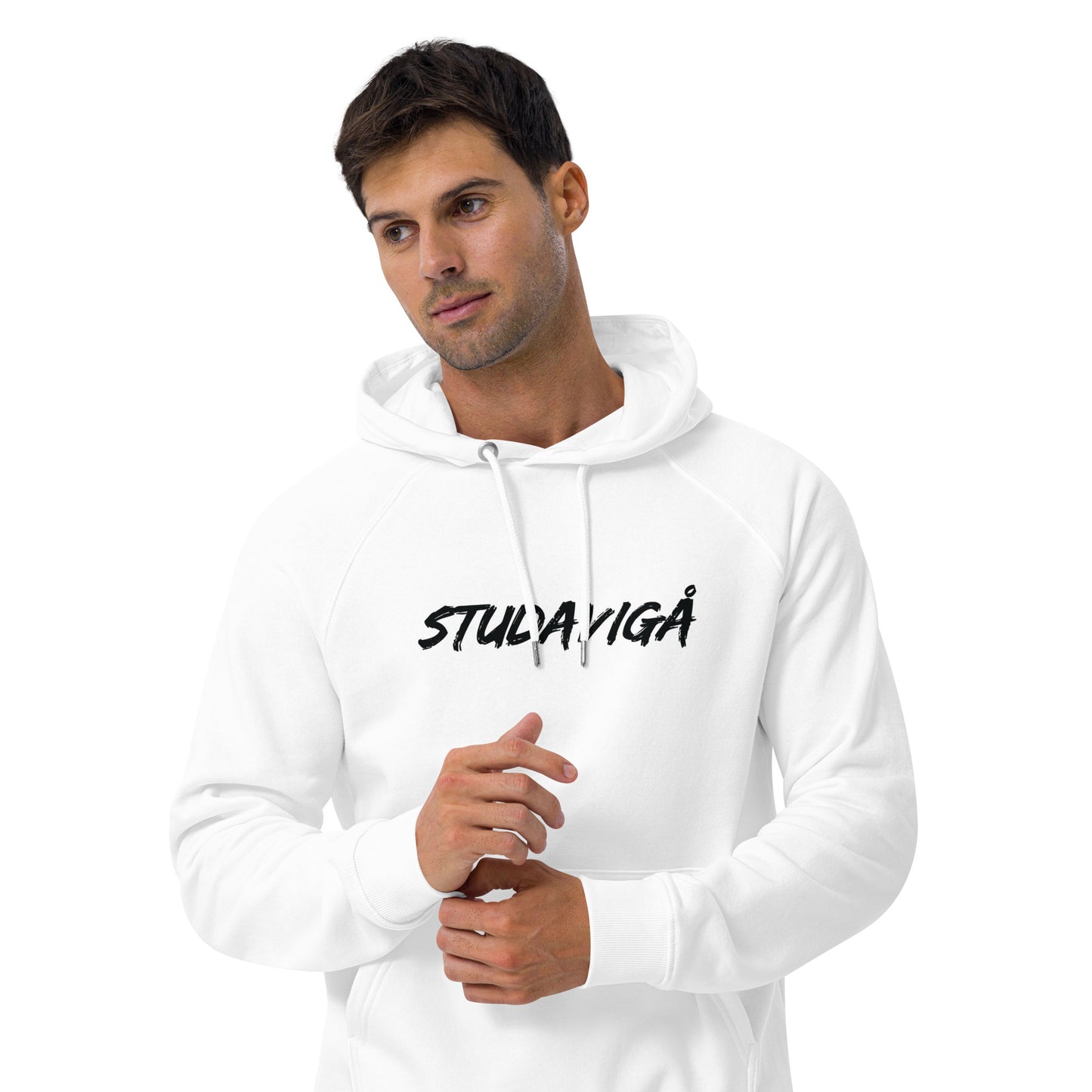 Studavigå White Unisex eco raglan hoodie