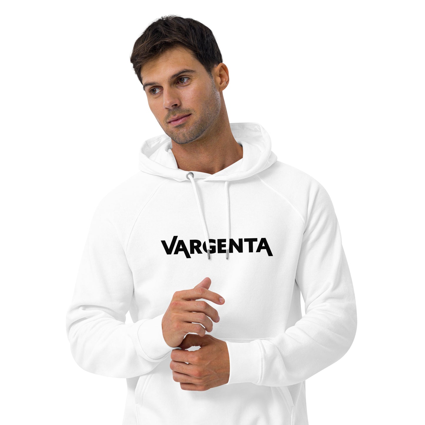 VARGENTA White Unisex eco raglan hoodie