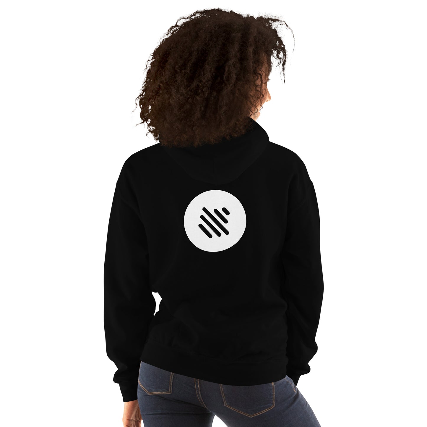 Bass Boost Hoodie - Front & Back Logo (white)