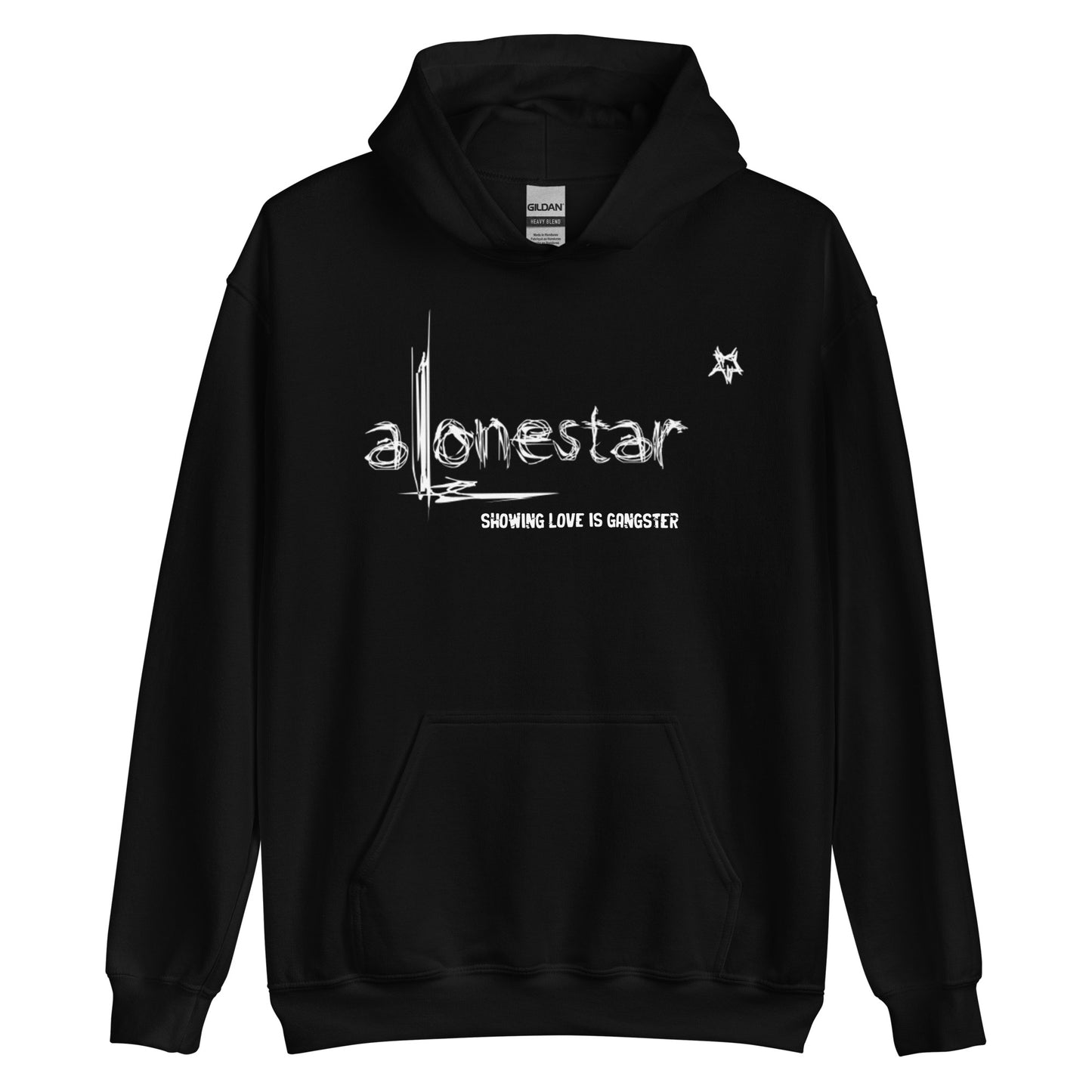 Showing Love is Gangster Alonestar Hoodie - White Logo