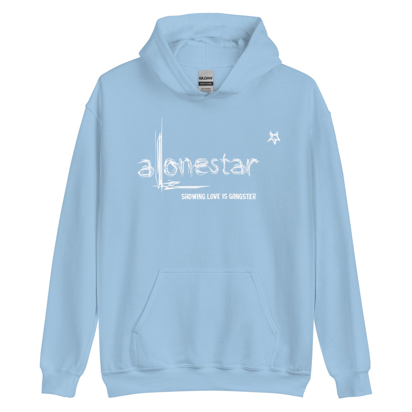 Showing Love is Gangster Alonestar Hoodie - White Logo