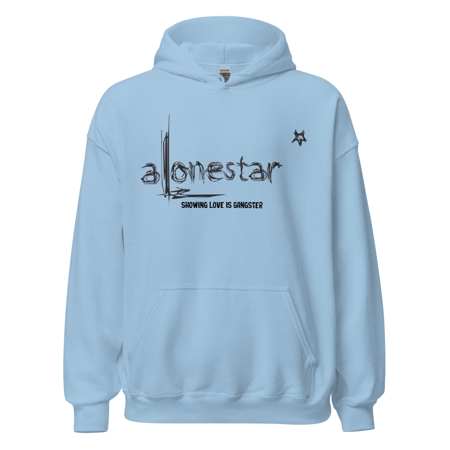 Showing Love is Gangster Alonestar Hoodie - Black Logo