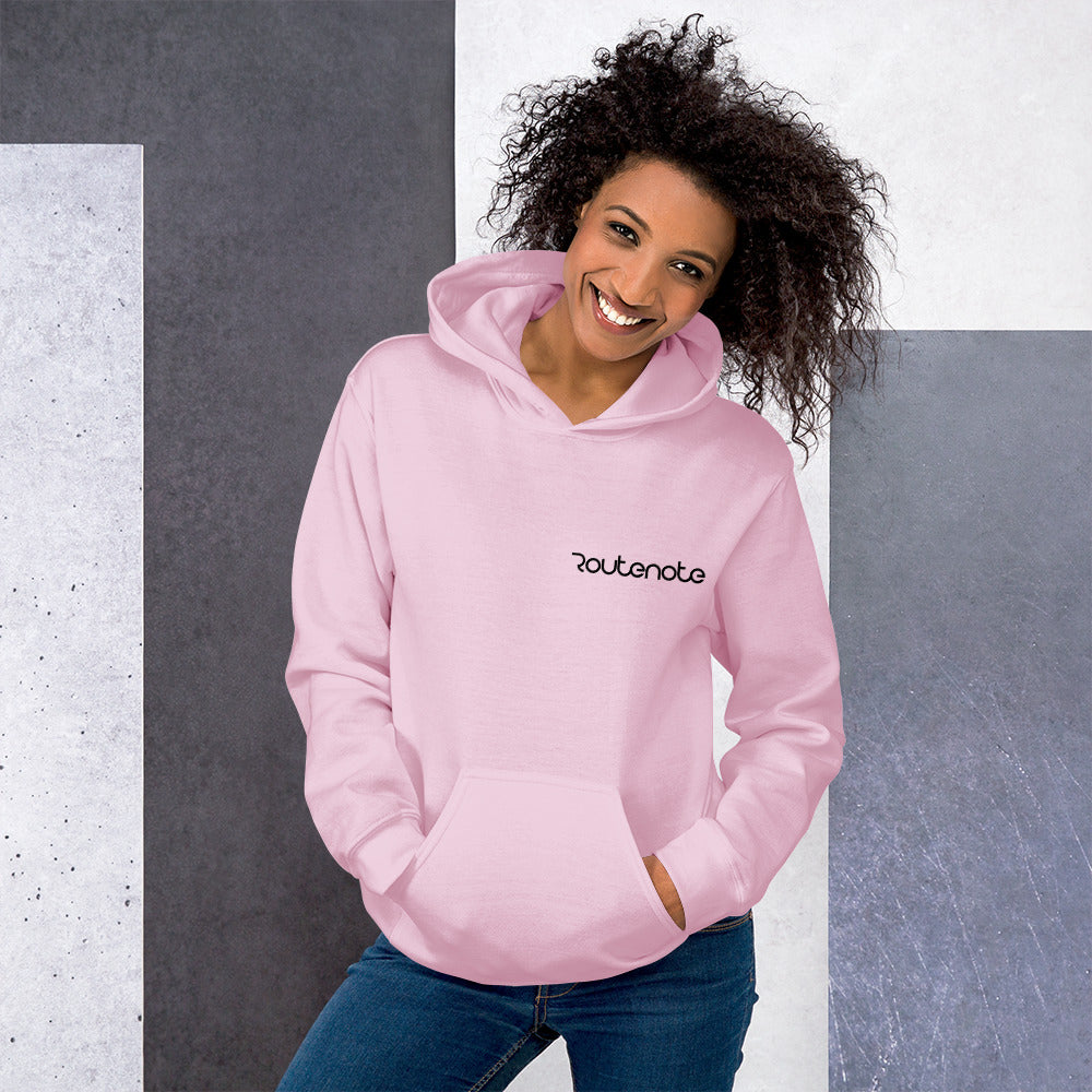 RouteNote Unisex Hoodie - Black Text