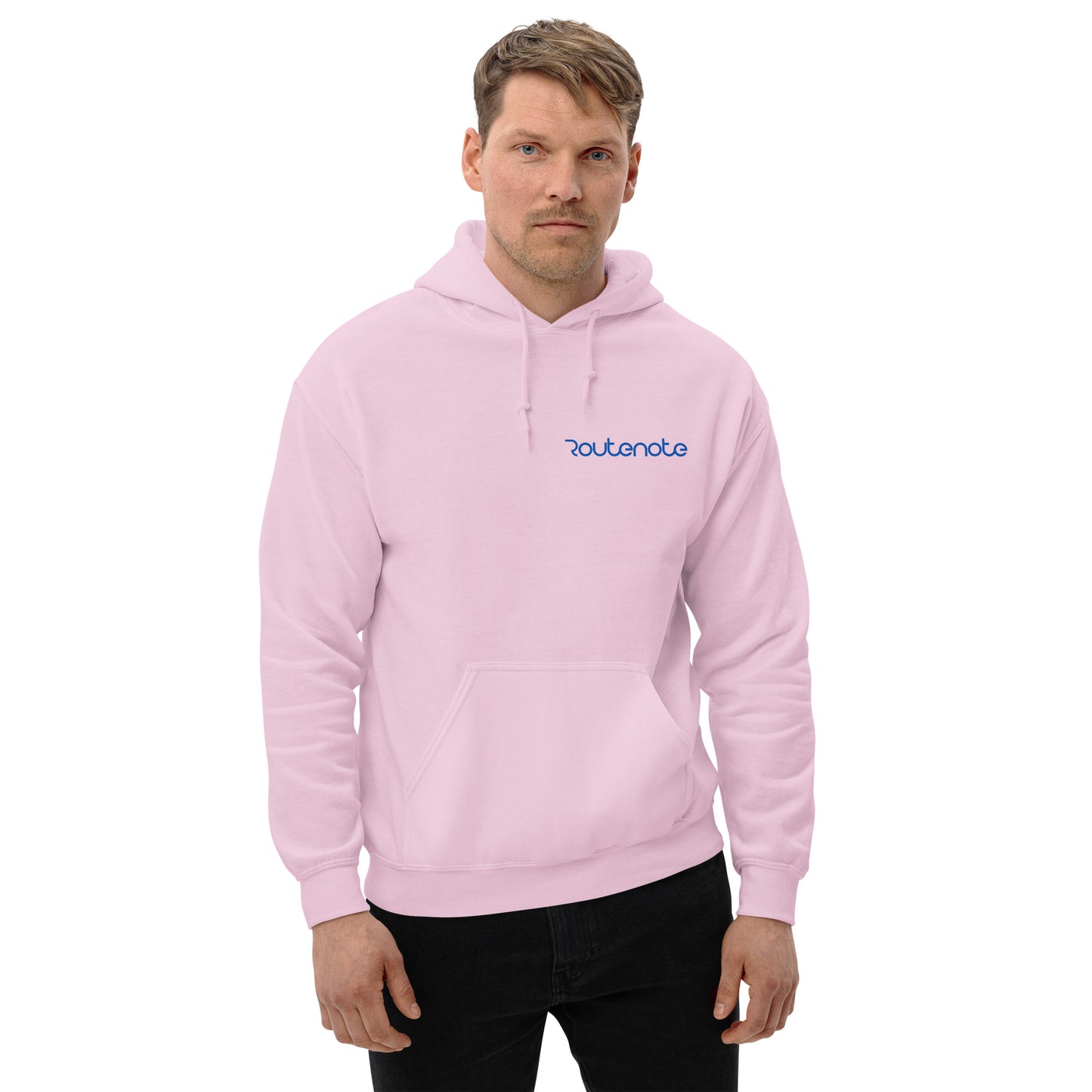 RouteNote Unisex Hoodie - Blue Text