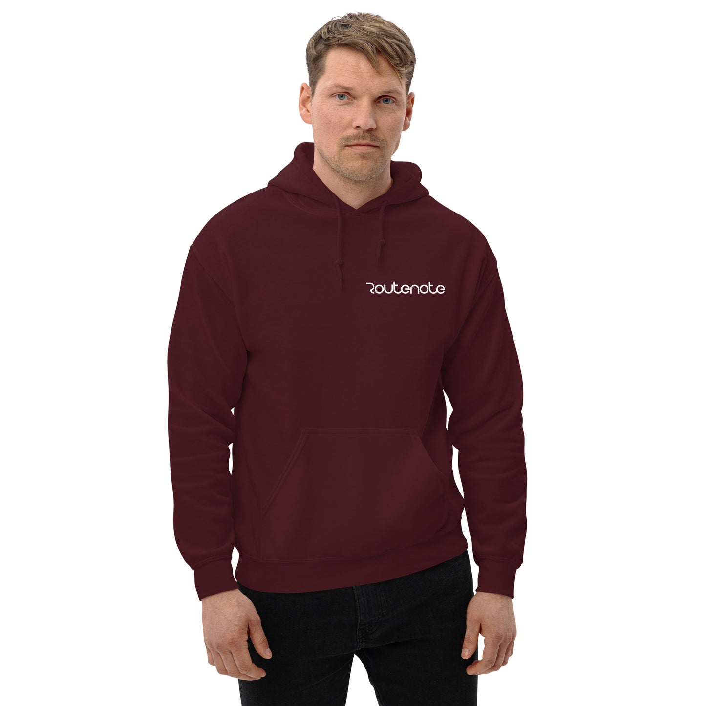 RouteNote Unisex Hoodie - White Text