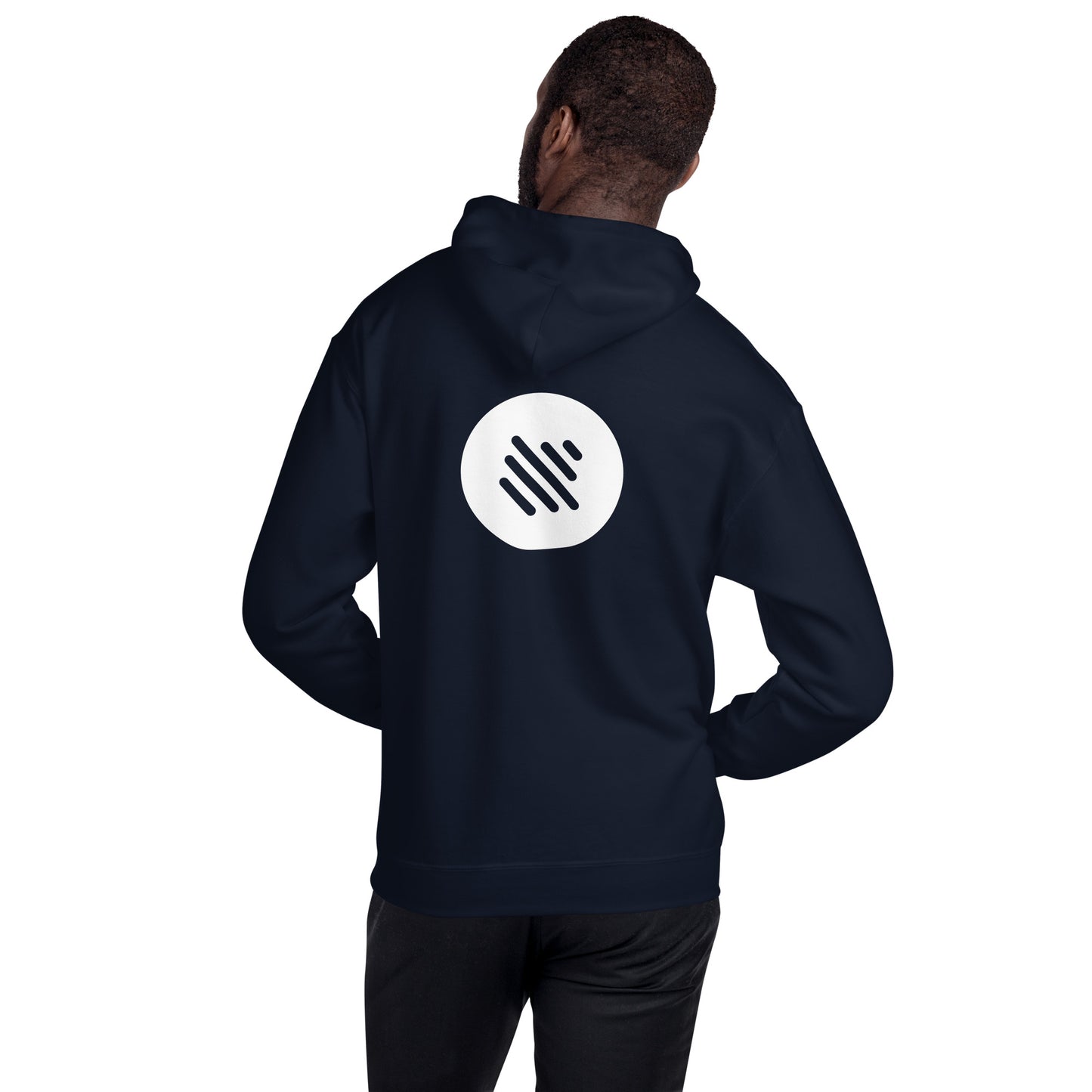 Bass Boost Hoodie - Front & Back Logo (white)