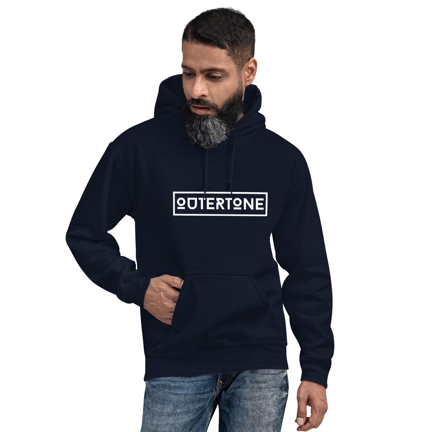 Outertone Unisex Hoodie - White Logo