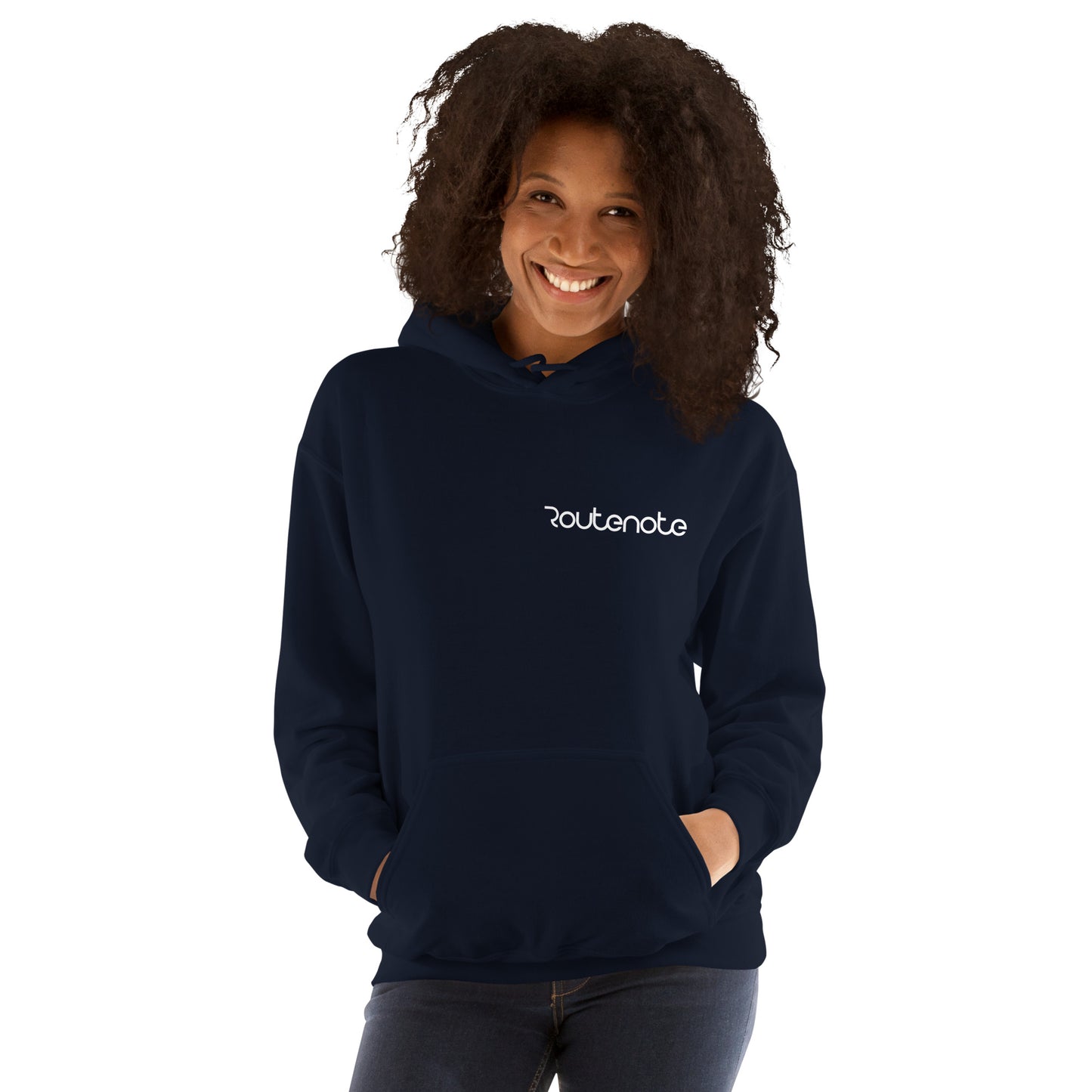 RouteNote Unisex Hoodie - White Text