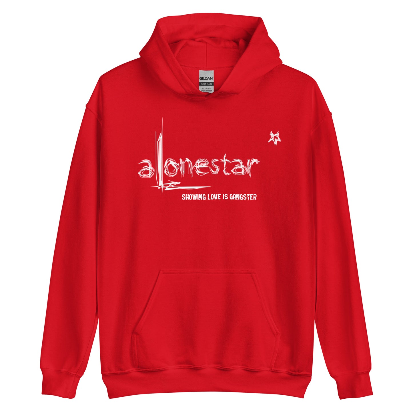 Showing Love is Gangster Alonestar Hoodie - White Logo