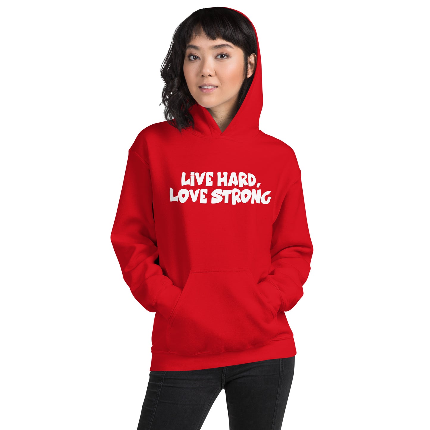 Alonestar Live Hard, Love Strong Hoodies - White Logo