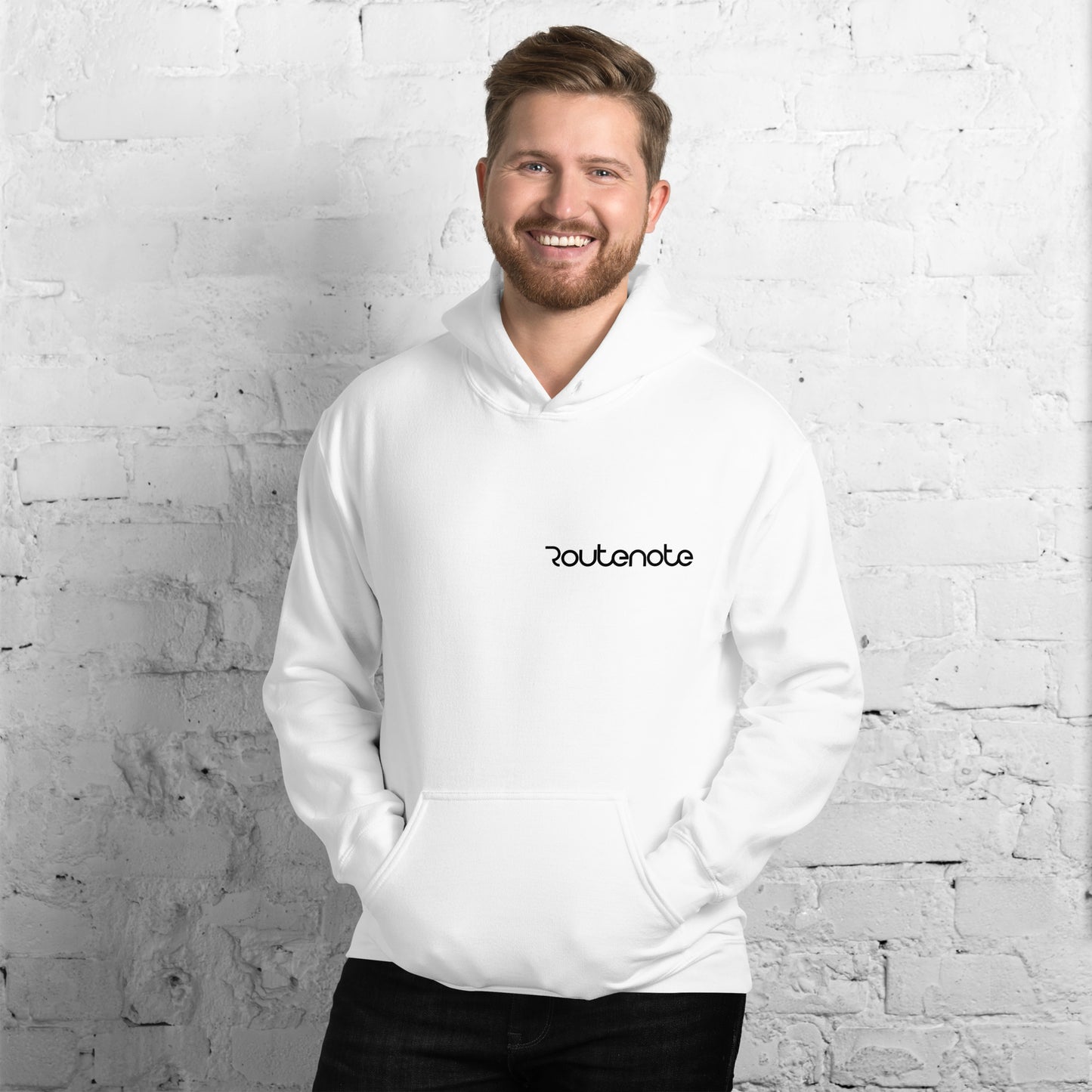 RouteNote Unisex Hoodie - Black Text