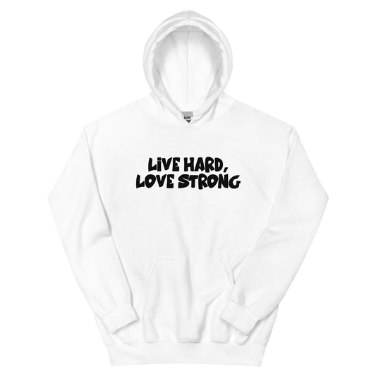 Alonestar Live Hard, Love Strong Hoodies - Black Logo