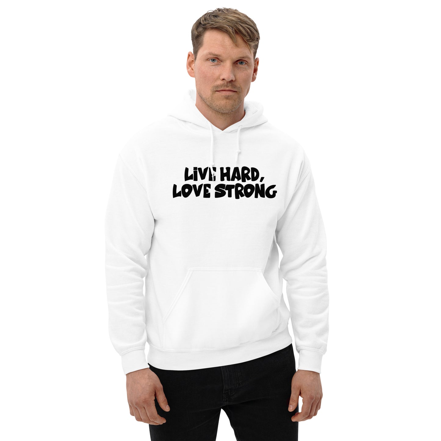 Alonestar Live Hard, Love Strong Hoodies - Black Logo