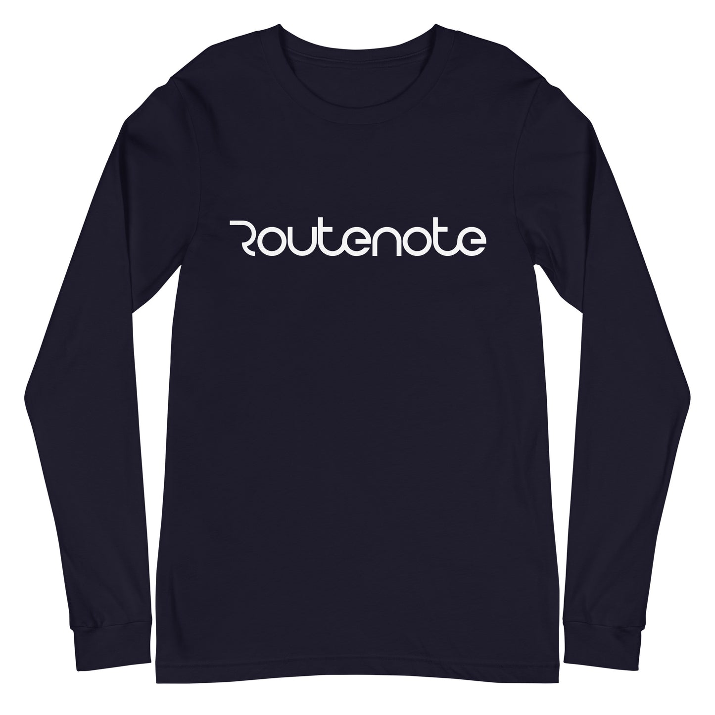 RouteNote Unisex Long Sleeve Tee - White Text Logo – RouteNoteOfficial