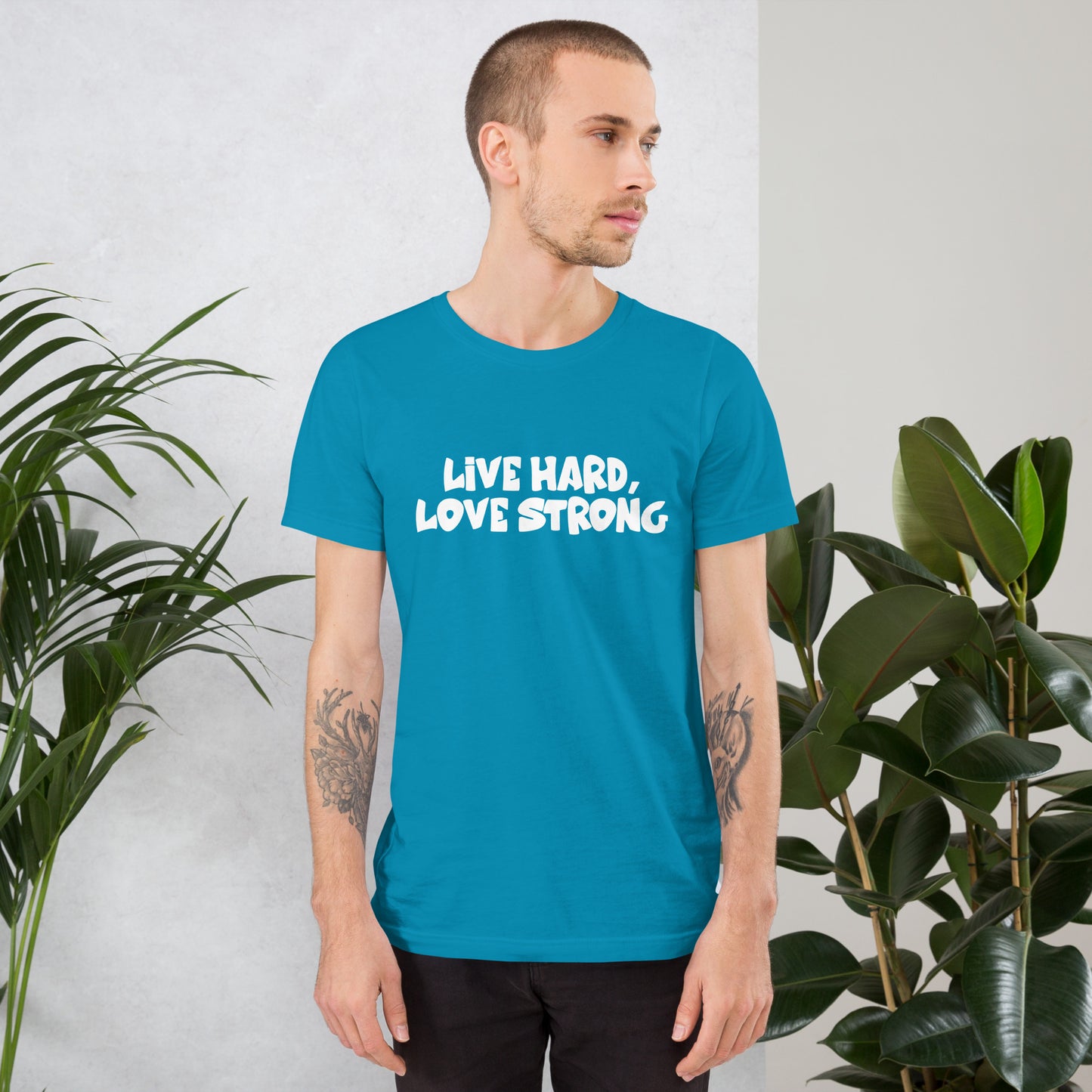 Alonestar Live Hard, Love Strong T-Shirts - White Logo