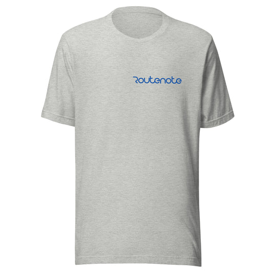 RouteNote Unisex T-shirt - Blue Text