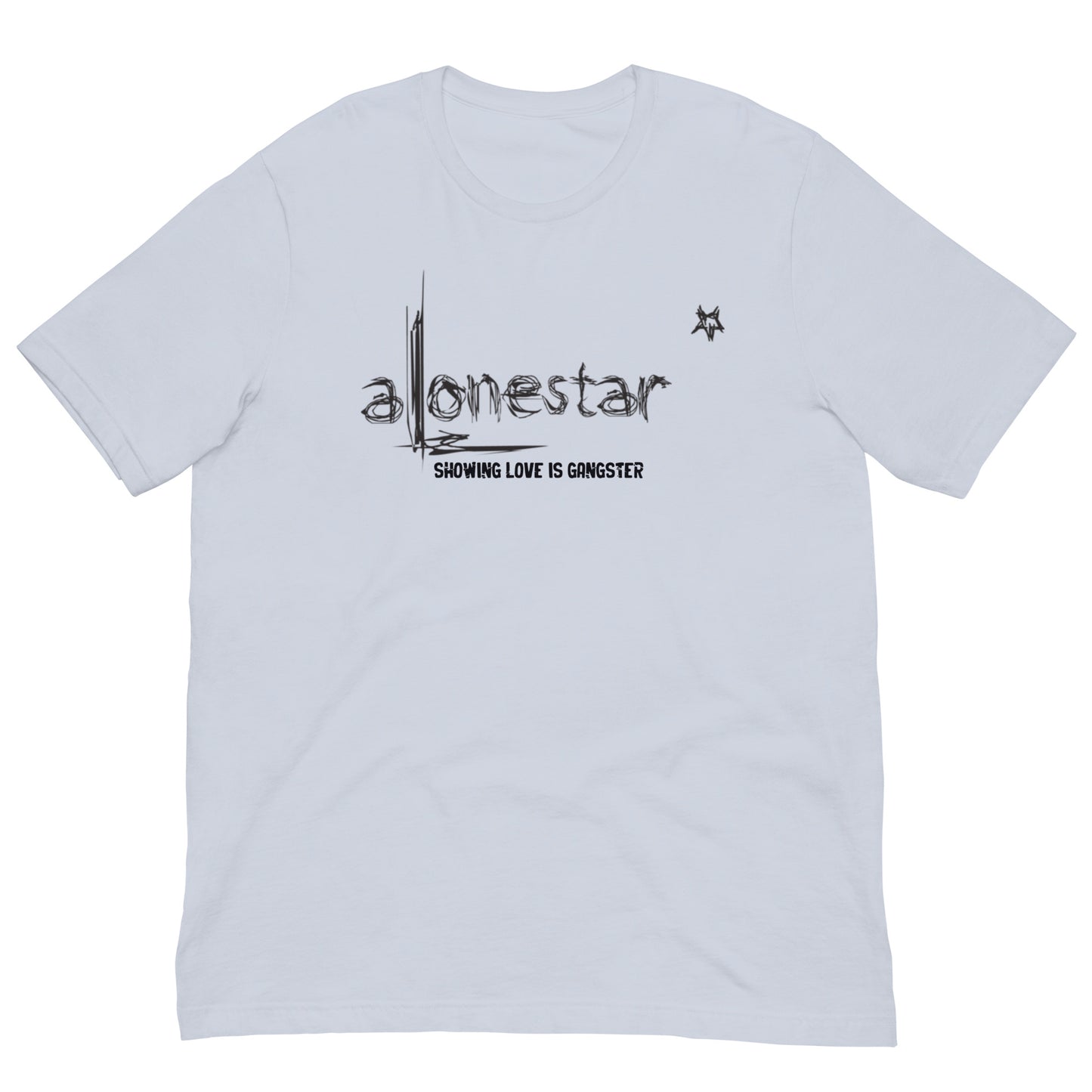 Showing Love is Gangster Alonestar T-shirts - Black Logo