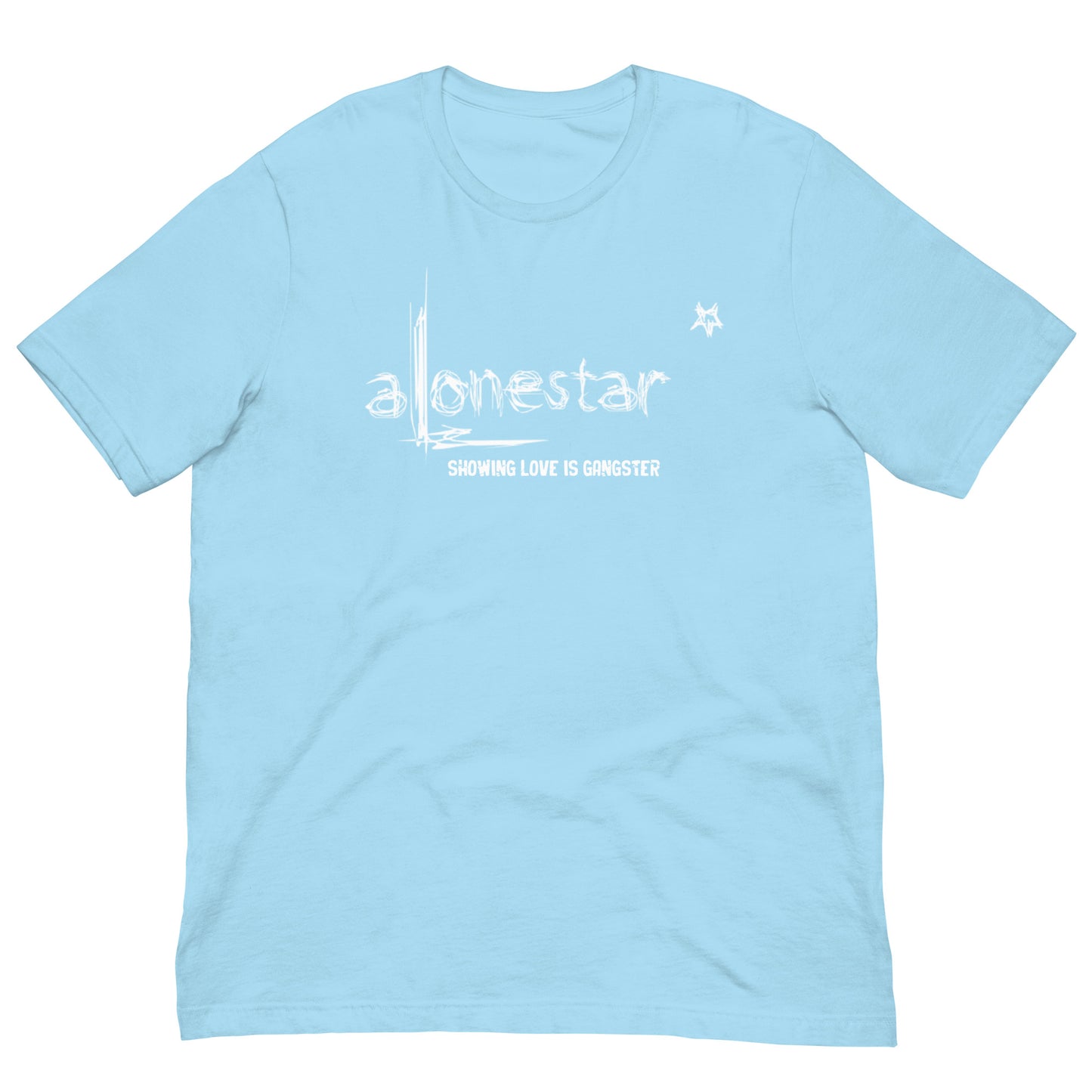 Showing Love is Gangster Alonestar T-shirts - White Logo