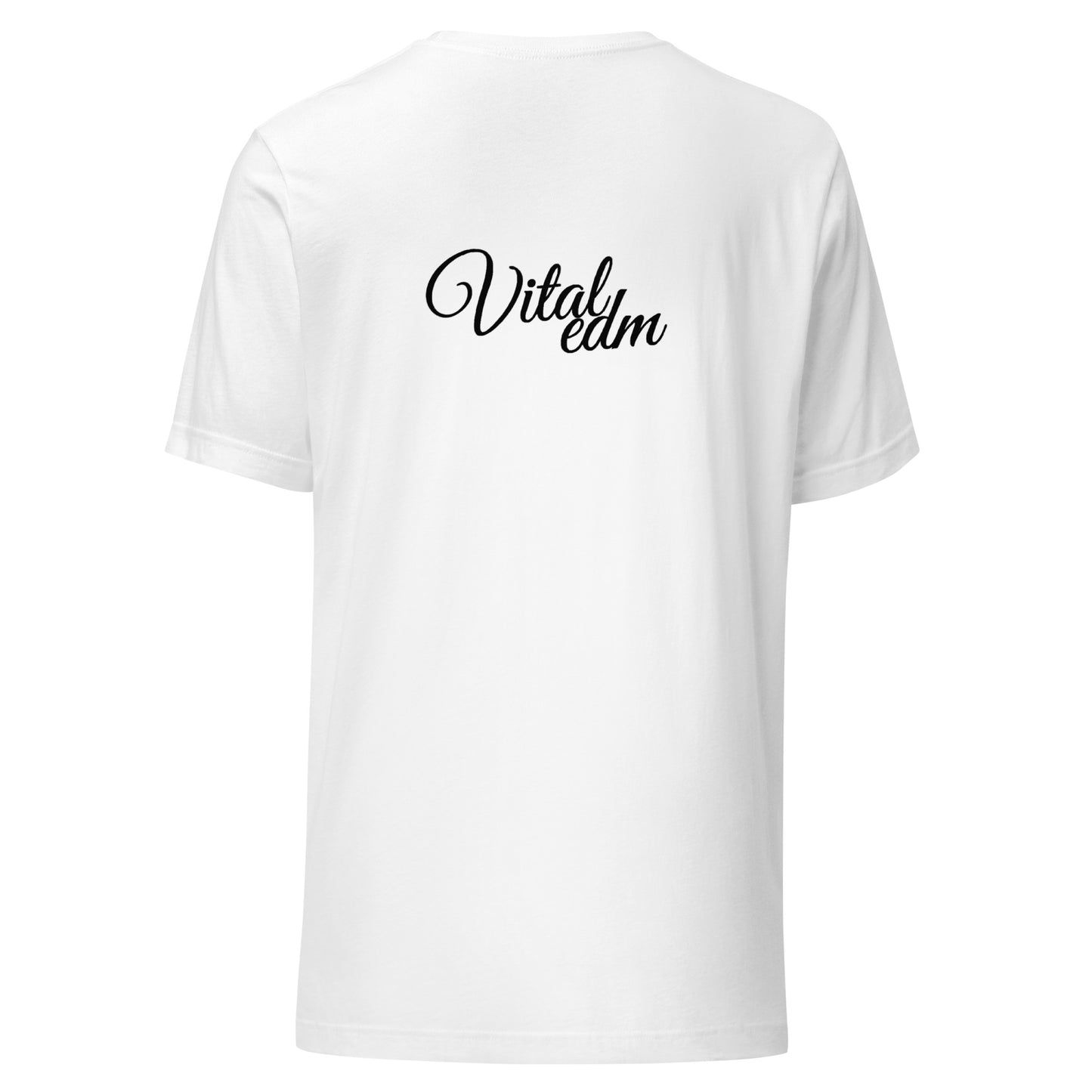 Vital EDM - Unisex t-shirt Front and Back (Black Logo)