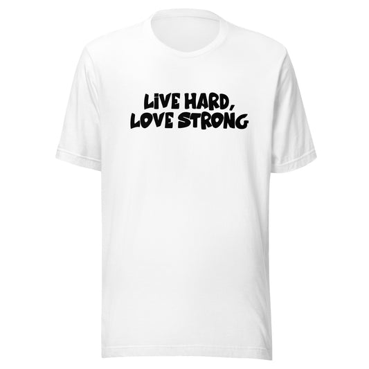 Alonestar Live Hard, Love Strong T-Shirts - Black Logo